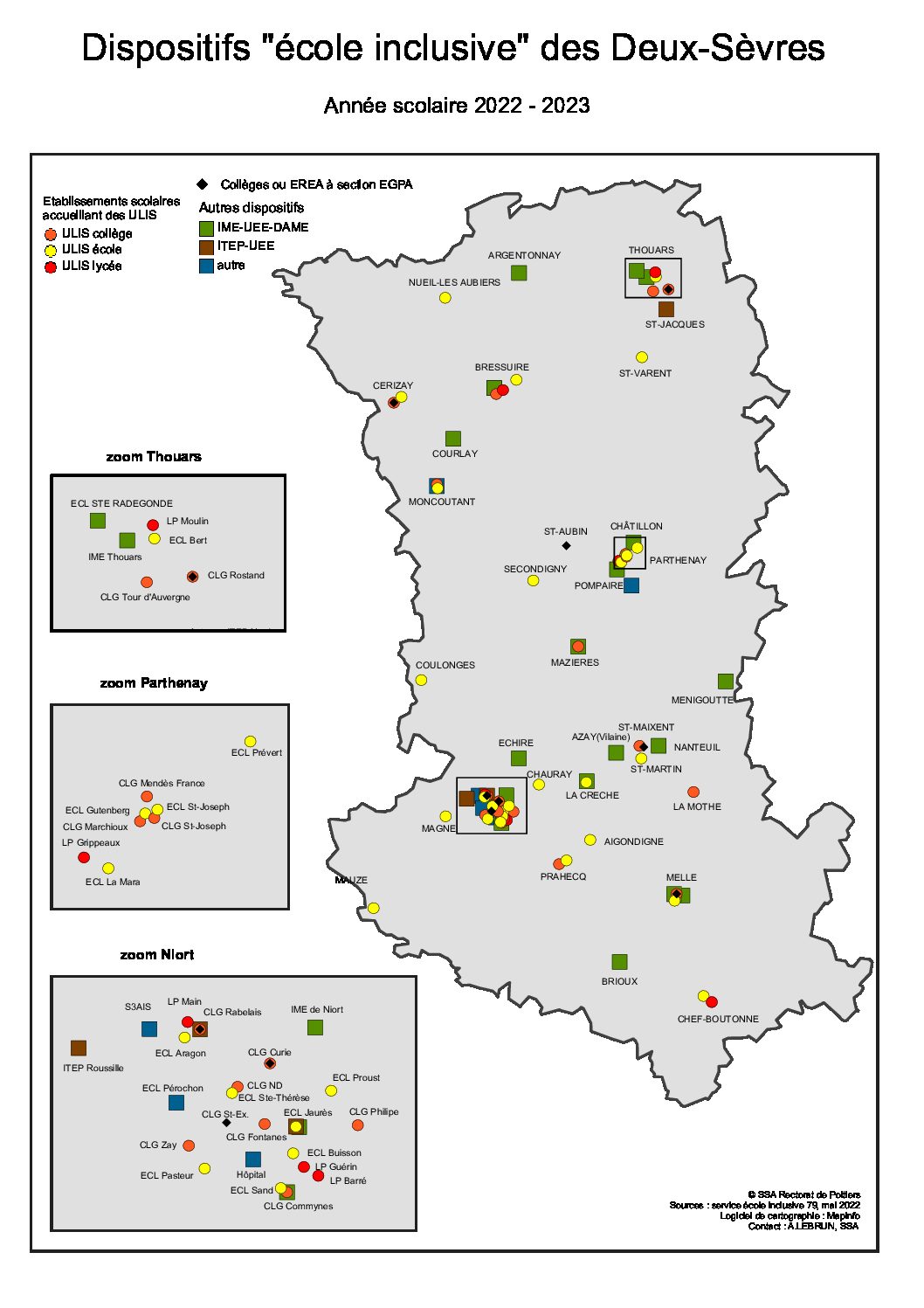 Carte des dispositifs de l’école inclusive